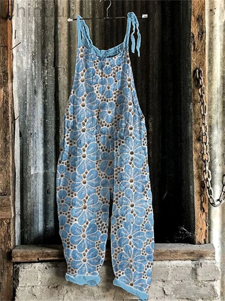 Hollow Design Lace Floral Fashion Jumpsuit