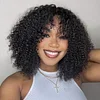 NEW Glueless Affordable Curly  Hair Wig With Bangs