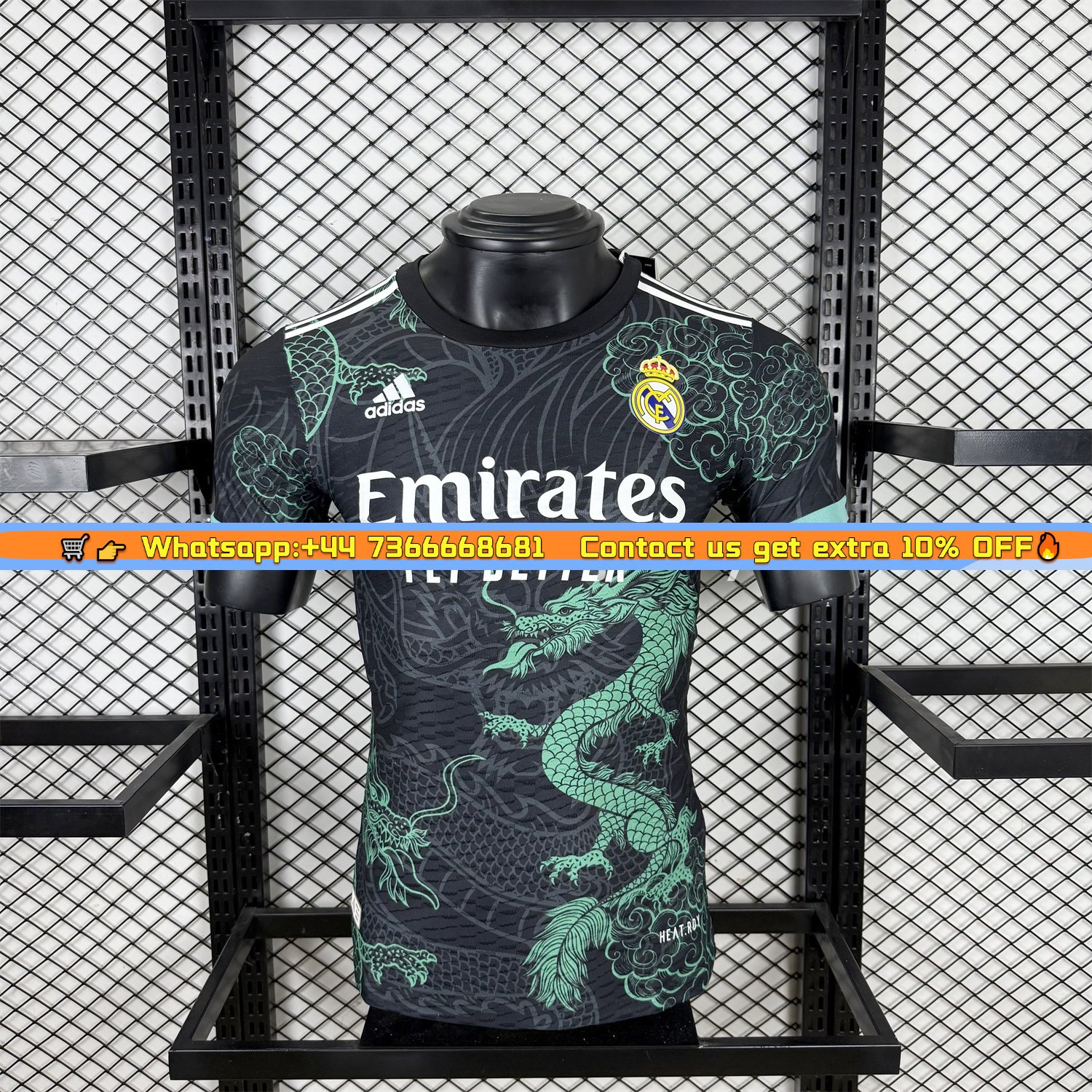 Real Madrid 25-26 Green Dragon Soars Black Jersey - Player Version