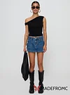 Pacific Coast Denim Cargo Skirt Dark Wash