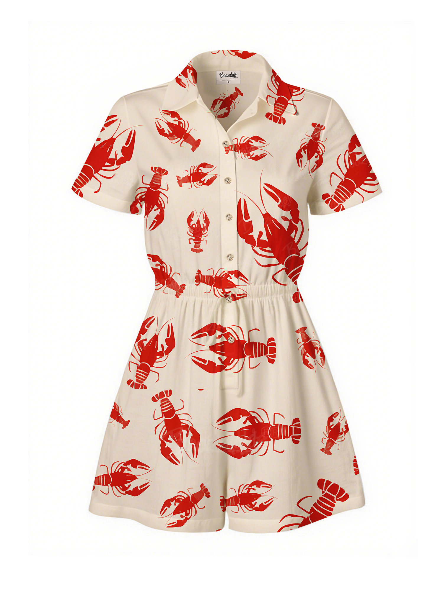 Vintage Lobster  - 100% Cotton Pocket Jumpsuit