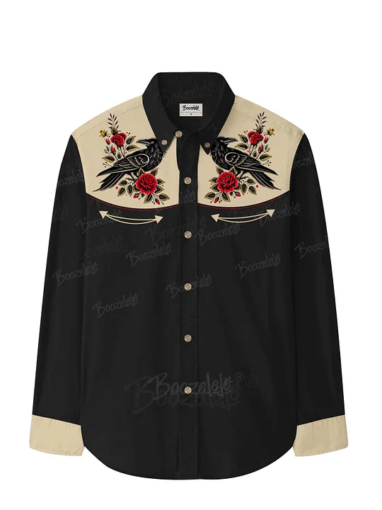 Long Sleeves Shirts Printed Hawaiian Shirt For Men Shirt100