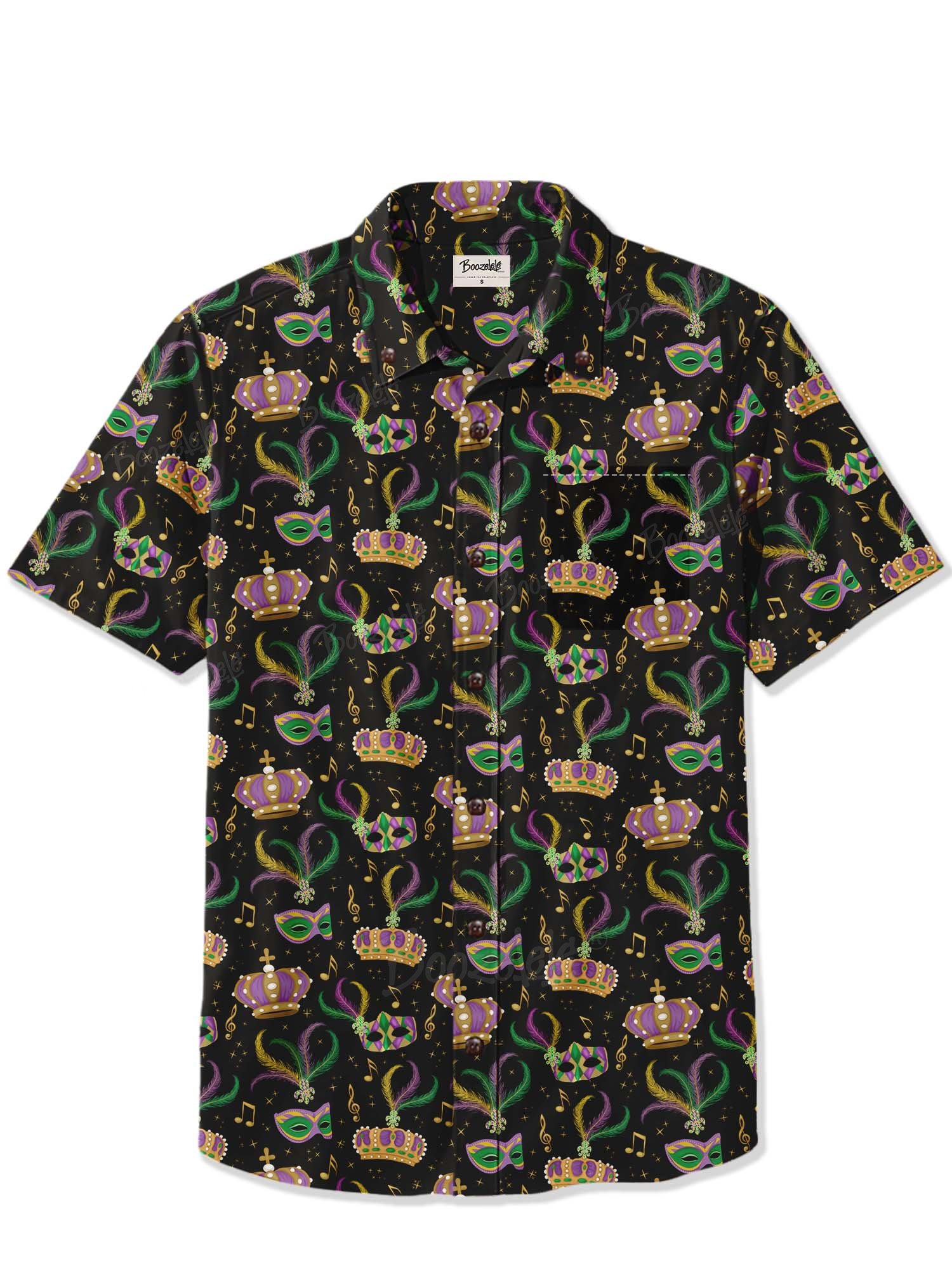 【Emily Sunday X Boozelele】Mardi Gras Crowns And Masks - 100% Cotton Shirt