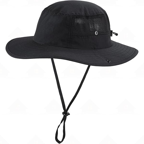 Home Prefer UPF50+ Mens Sun Hat Wide Brim Womens UV Protection Beach Bucket Hat Airy Fishing Hat Hiking Snap Up Cowboy Hat