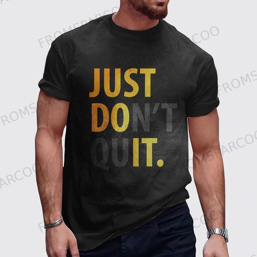 Men's Motivational Printed Fitness T-Shirt