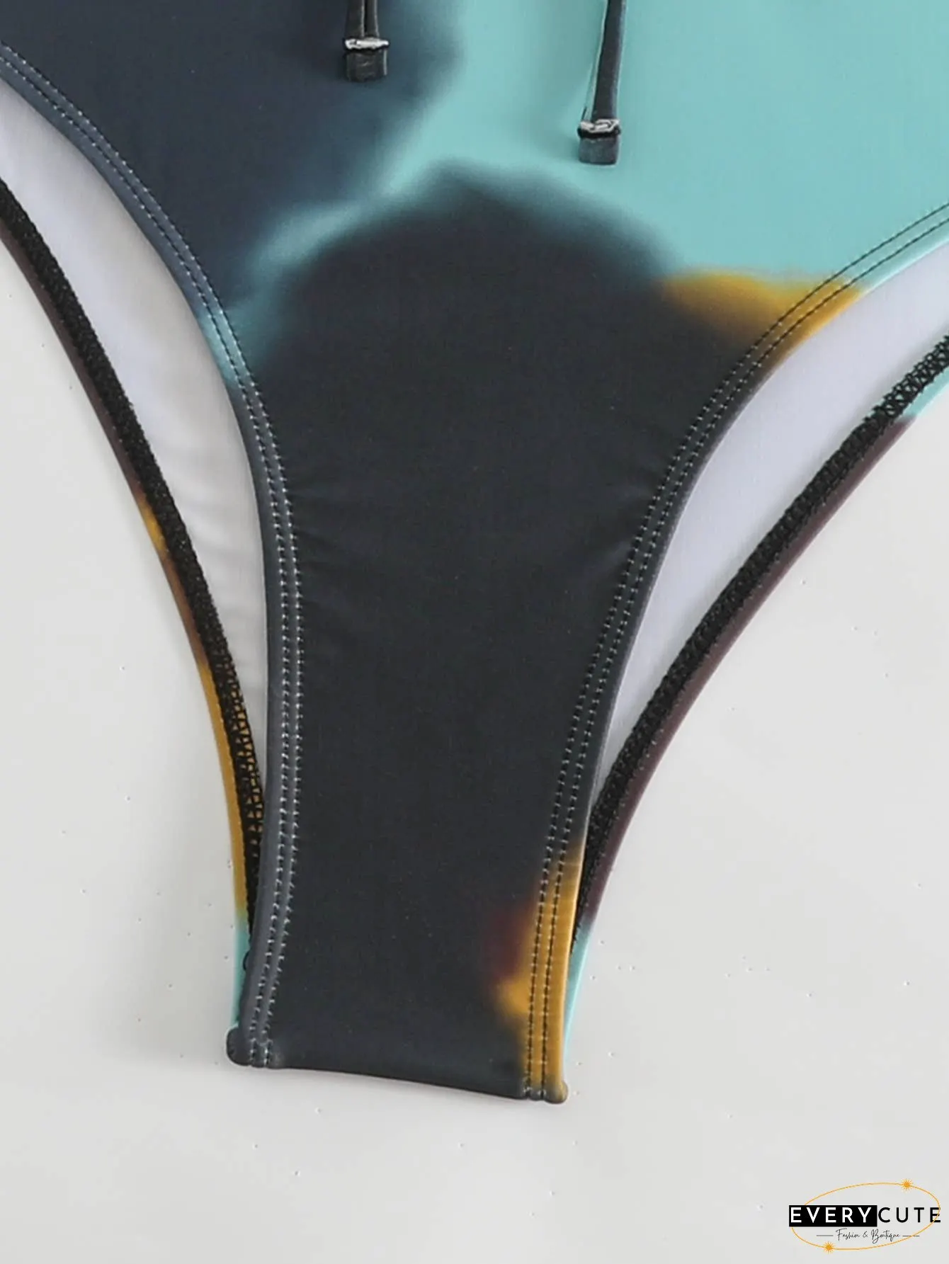 One-piece tie-up swimsuit tie-dye sexy bikini