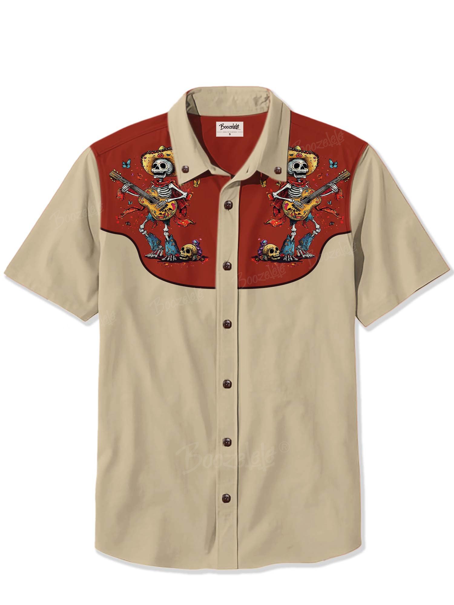Day Of The Dead Skull Music - 100% Cotton Shirt