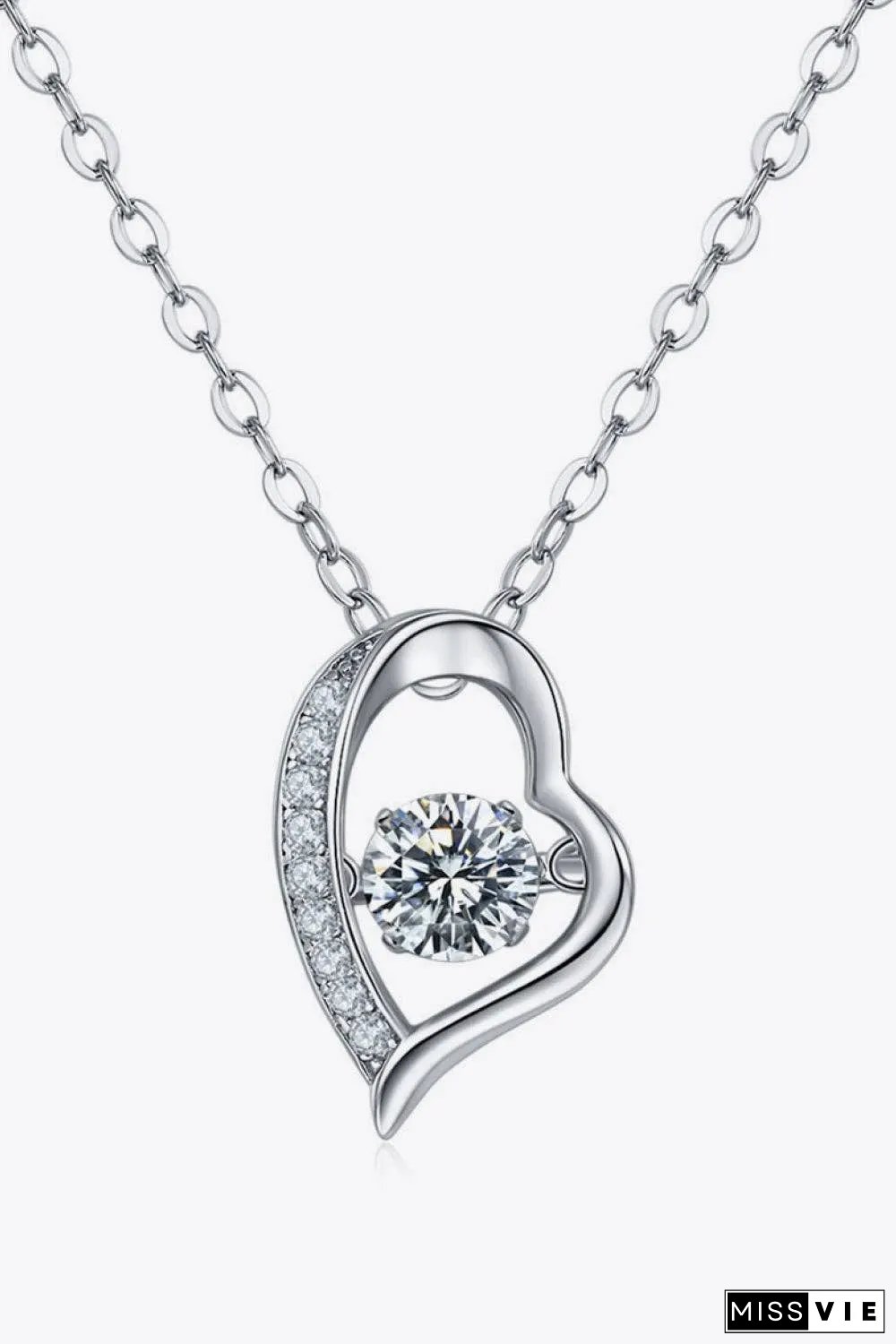 925 Sterling Silver Moissanite Pendant Necklace