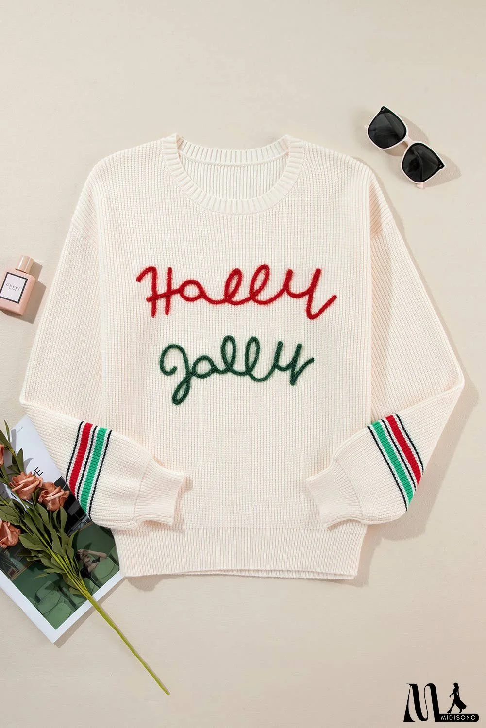 Tinsel Holly Jolly Graphic Classic Sweater