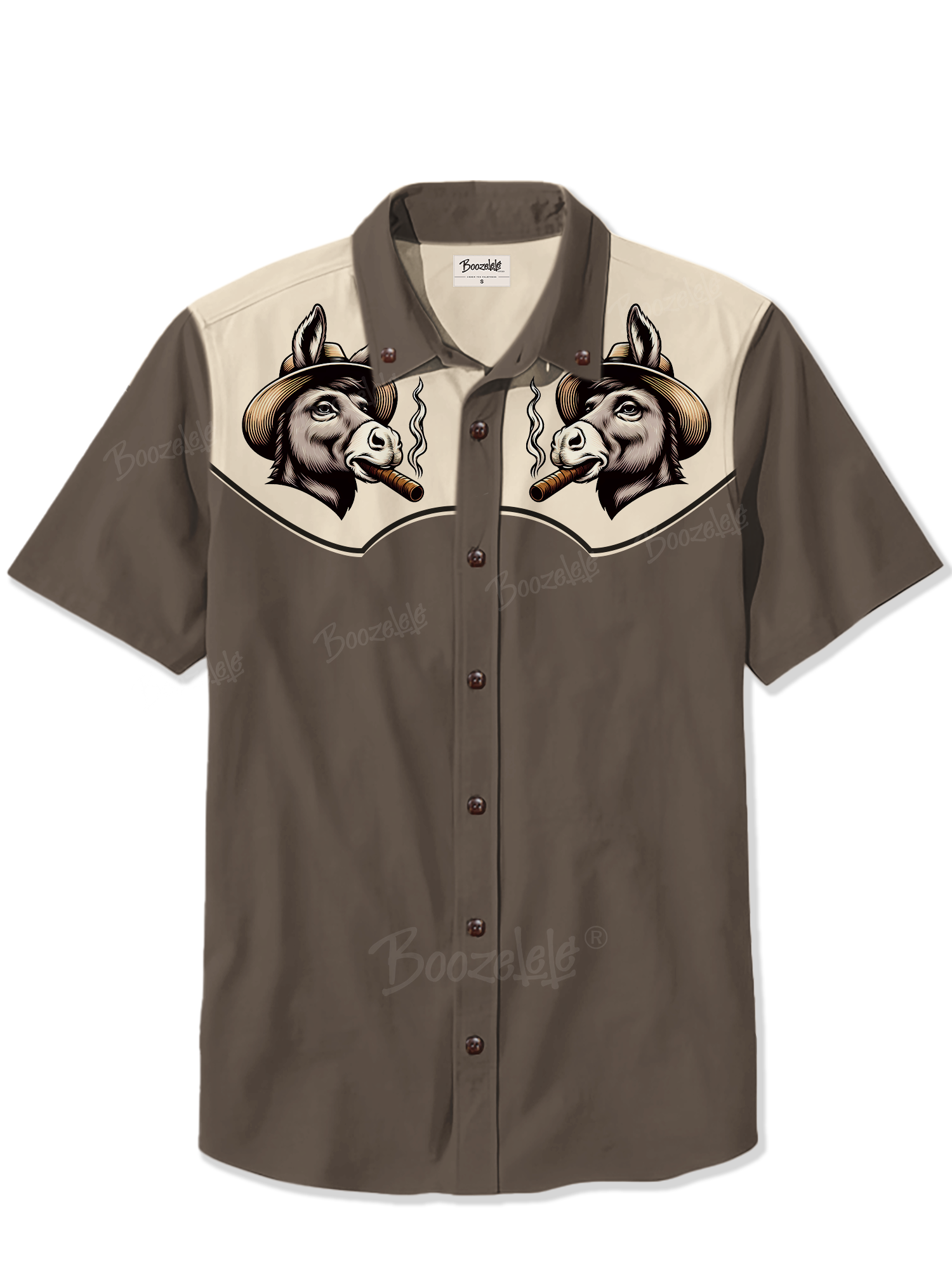 Western Smoking Donkey- 100% Cotton Shirt