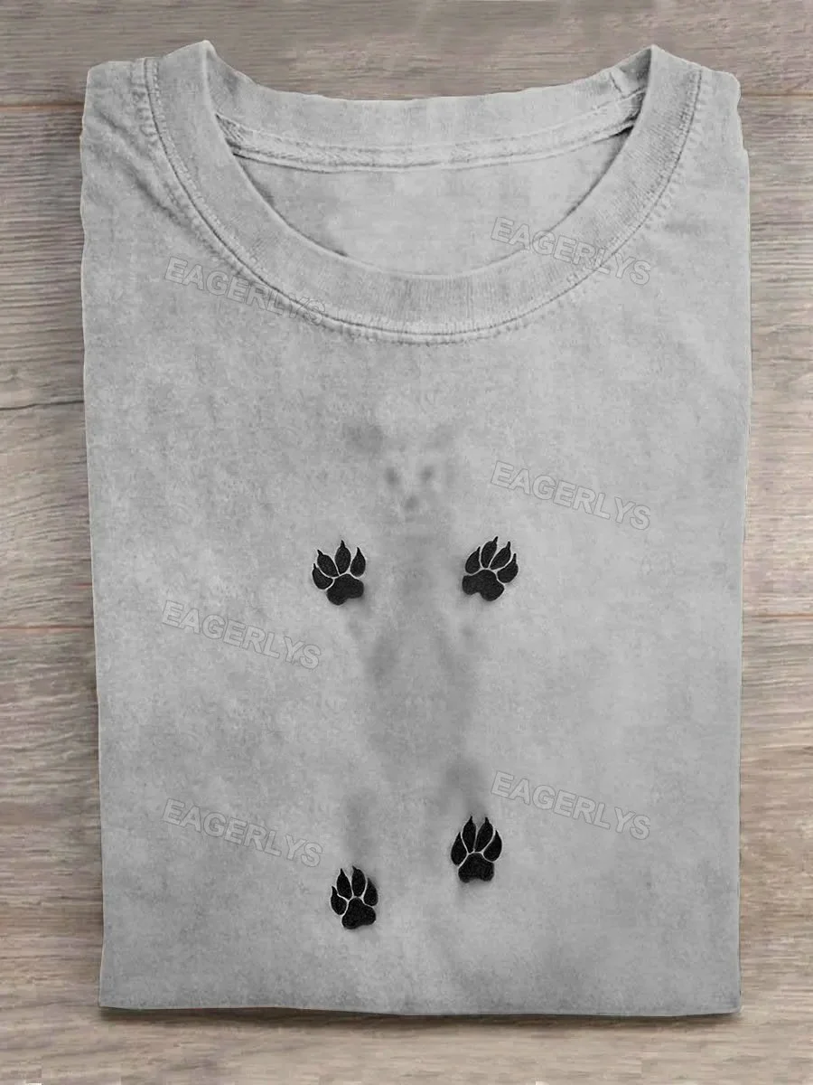 Eagerlys Reflection of Four Dog Paws T-shirt Eagerlys