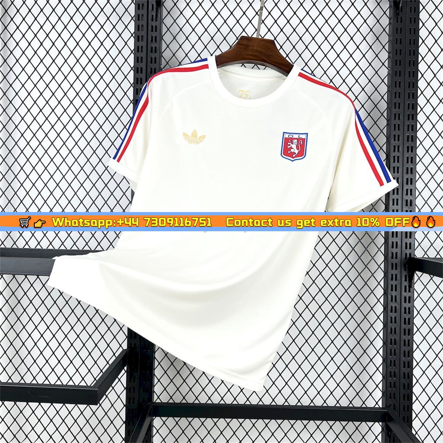 Lyon 25-26 75-Year Anniversary White Jersey - Fans Version