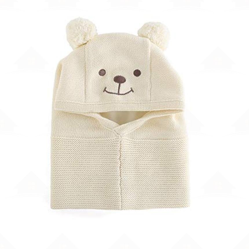 Home Prefer Baby Toddler Kids Winter Hats Warm Windproof Knit Scarf Hood Fleece Hat