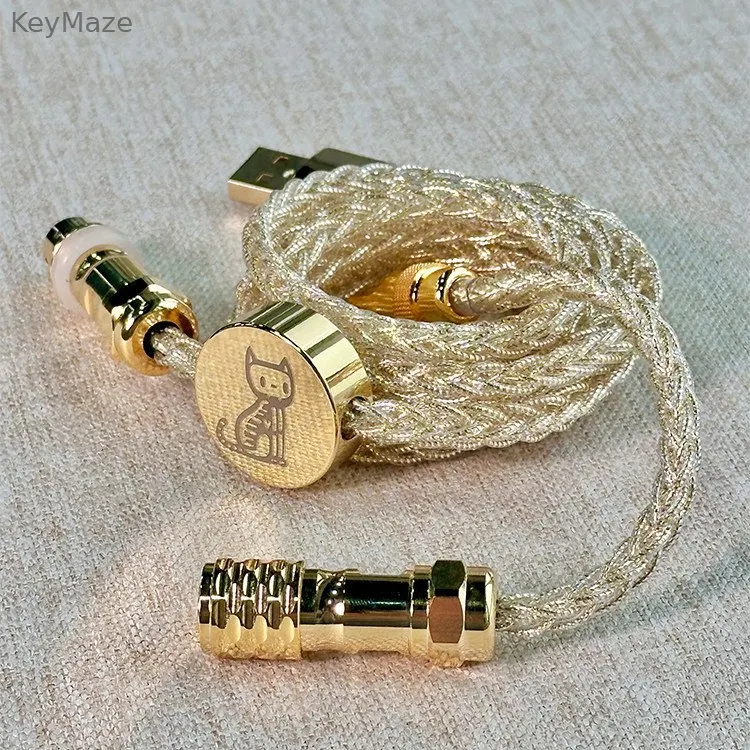 Skull Cat Warm Light Single Crystal Copper D07 Mechanical Keyboard Cable