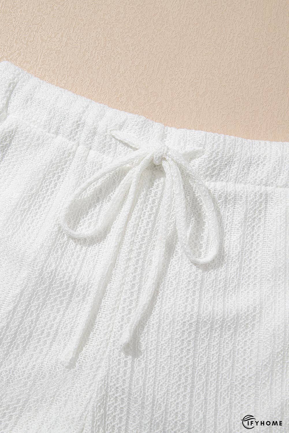 Textured Knit Tank Top and Drawstring Shorts Set | IFYHOME