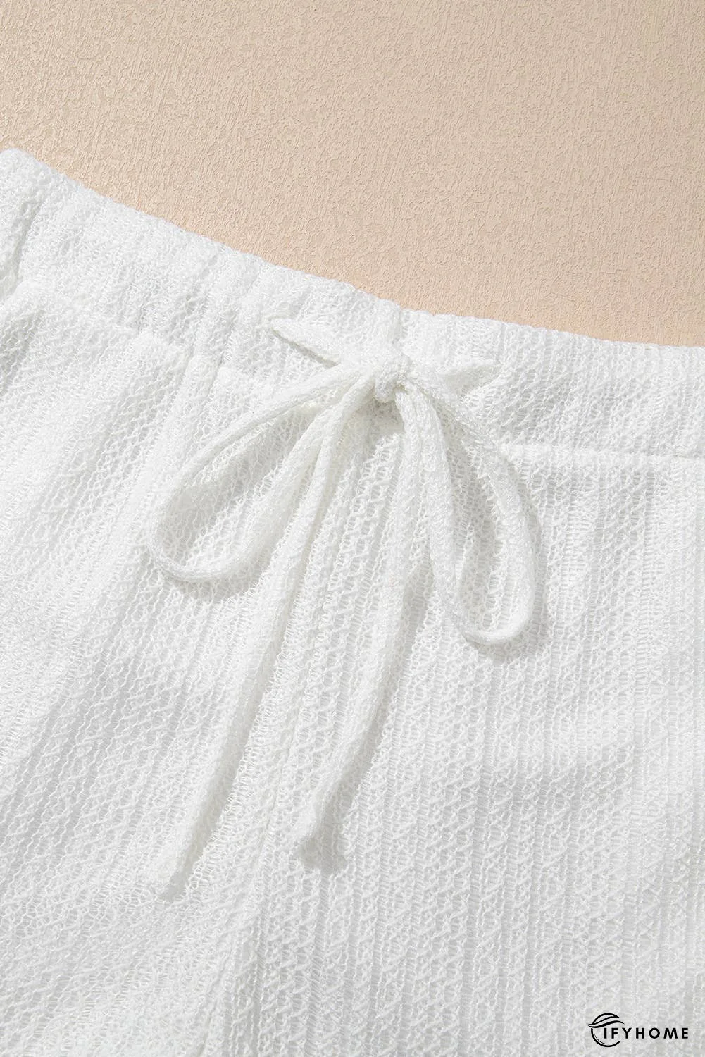 Textured Knit Tank Top and Drawstring Shorts Set | IFYHOME