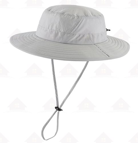 Home Prefer Outdoor UPF50+ Men's Sun Hat Foldable Wide Brim Bucket Hat for Fishing Hiking Gardening Breathable Safari Hat