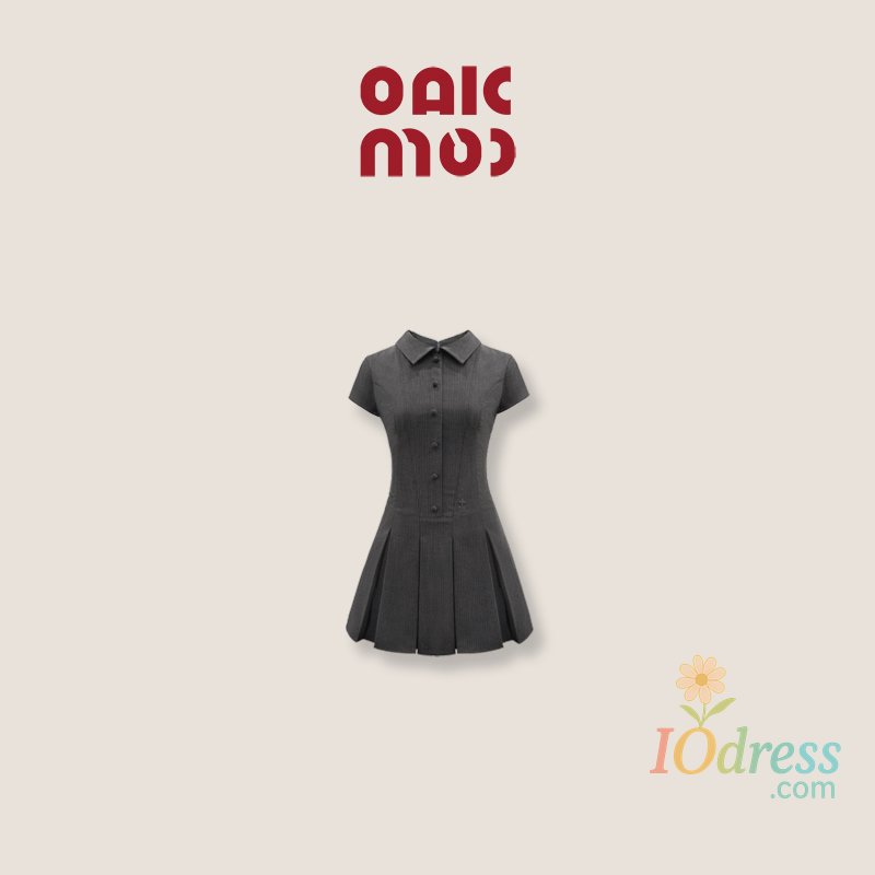 IO Dress High Quality Hot Selling "Waiting for You To Class" Dress A-line Dress Short Sleeved Shirt Commuting College Dress Vestidos Y2k