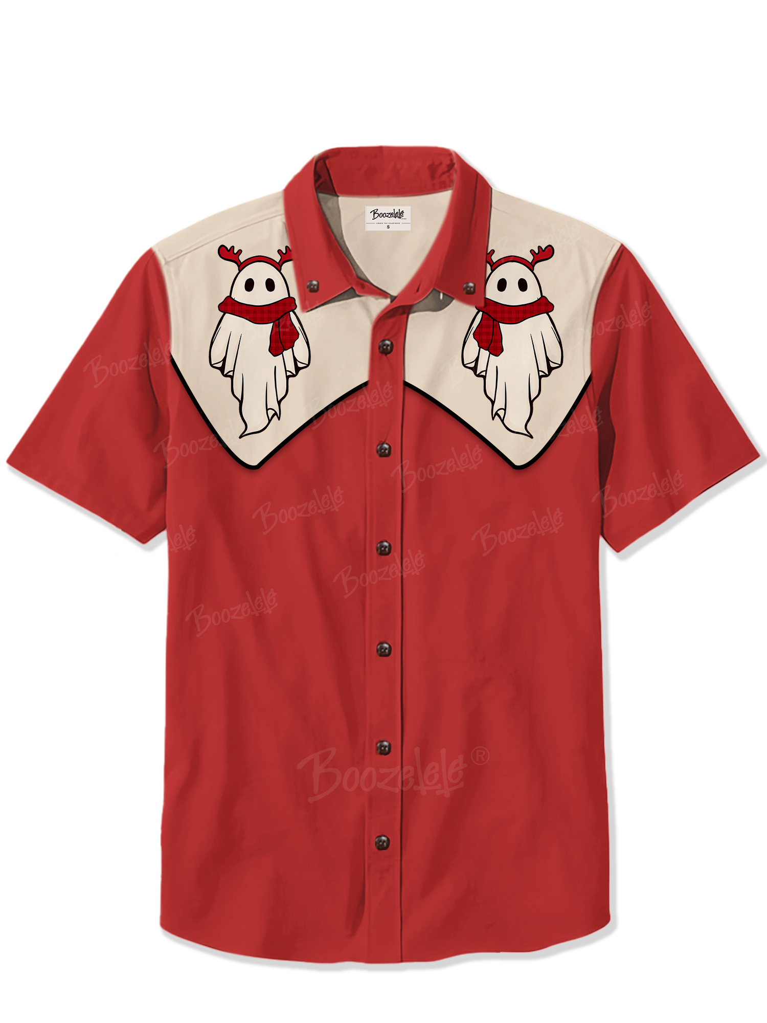 Antler Little Ghost Christmas - 100% Cotton Shirt