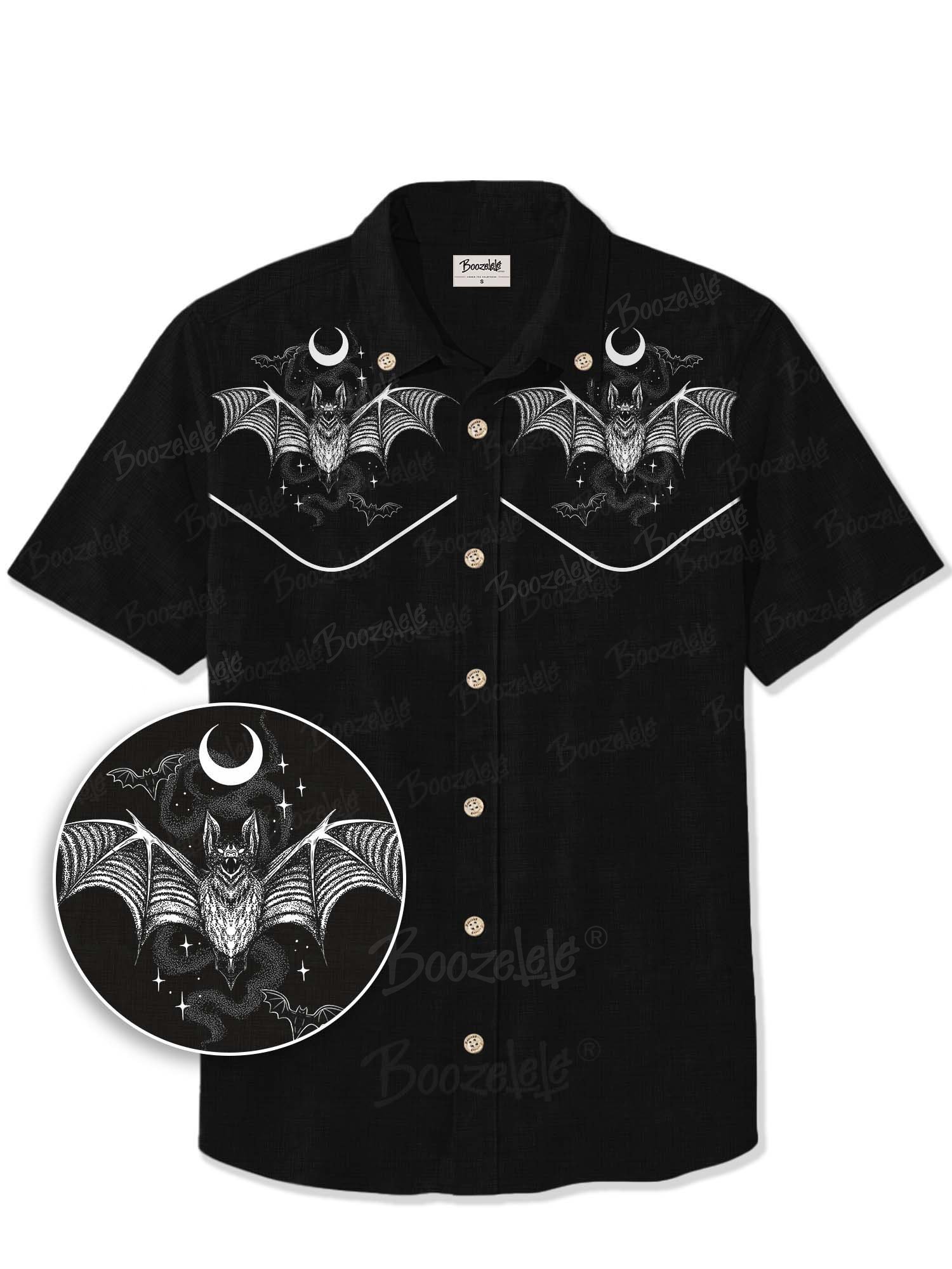 【Embroidery】【Mystic Heart X Boozelele】Dracula Bat  - 100% Cotton Shirt
