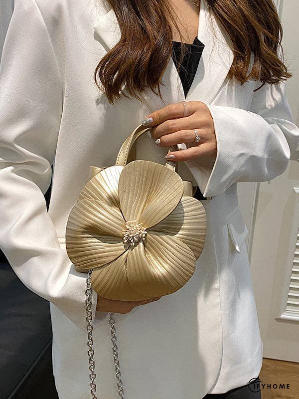 Flower Shape Pleated Split-Joint Bags Crossbody Bags Handbags Tote Bags | IFYHOME