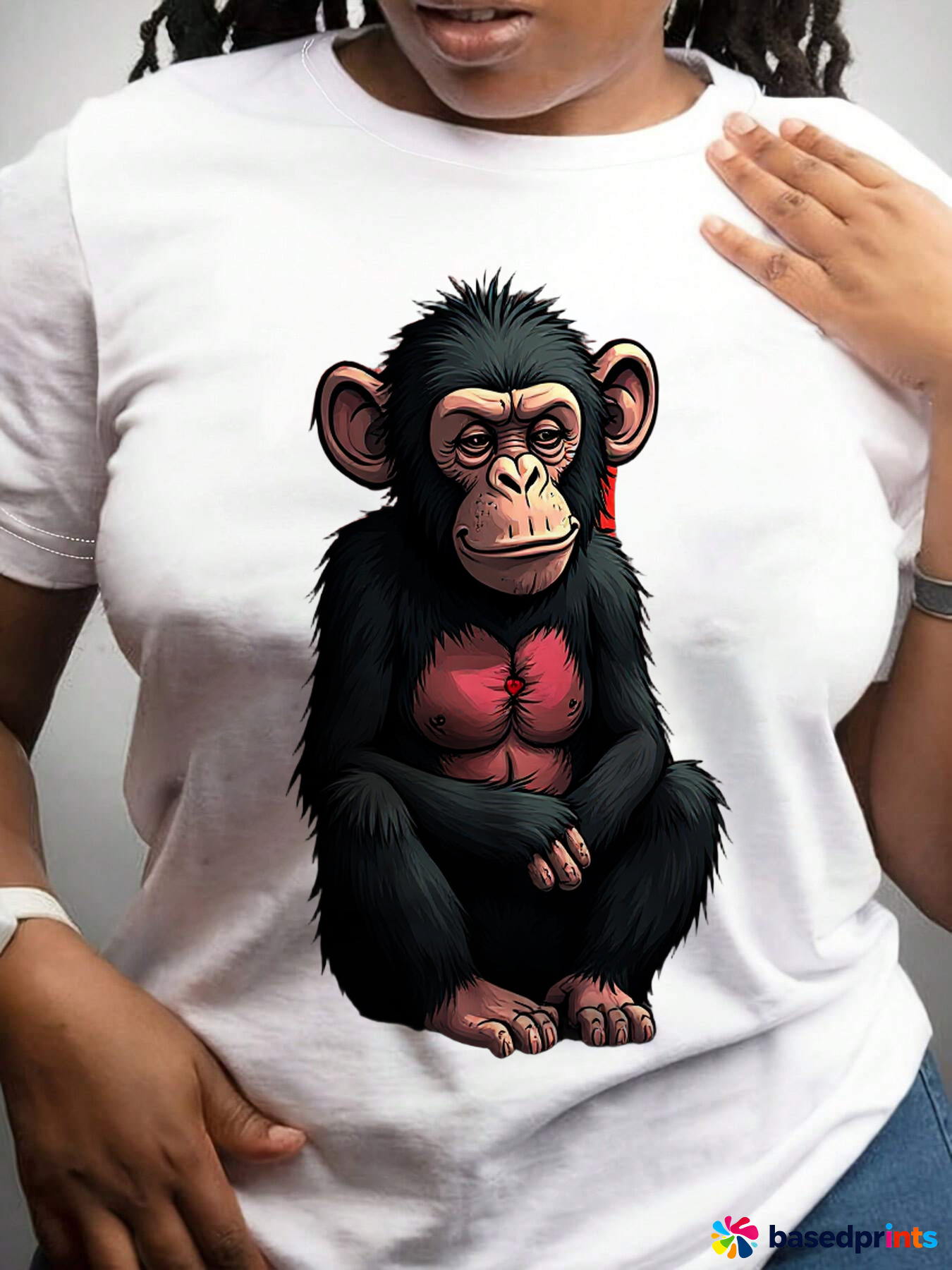 Funny Chimpanzee T-Shirt - Cotton - Casual - All Sizes