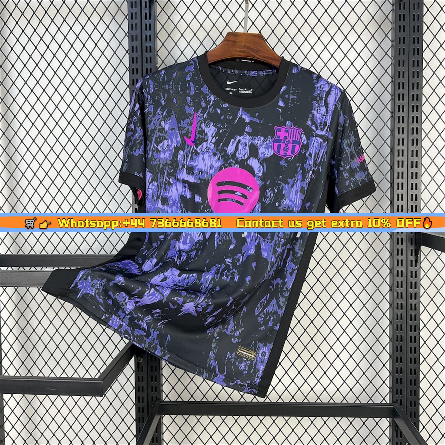 B.A.R.S.A 25-26 Purple Rock Pattern Jersey - Fans Version