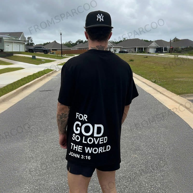 100% Cotton™️ For God So Loved The World Print T-shirt