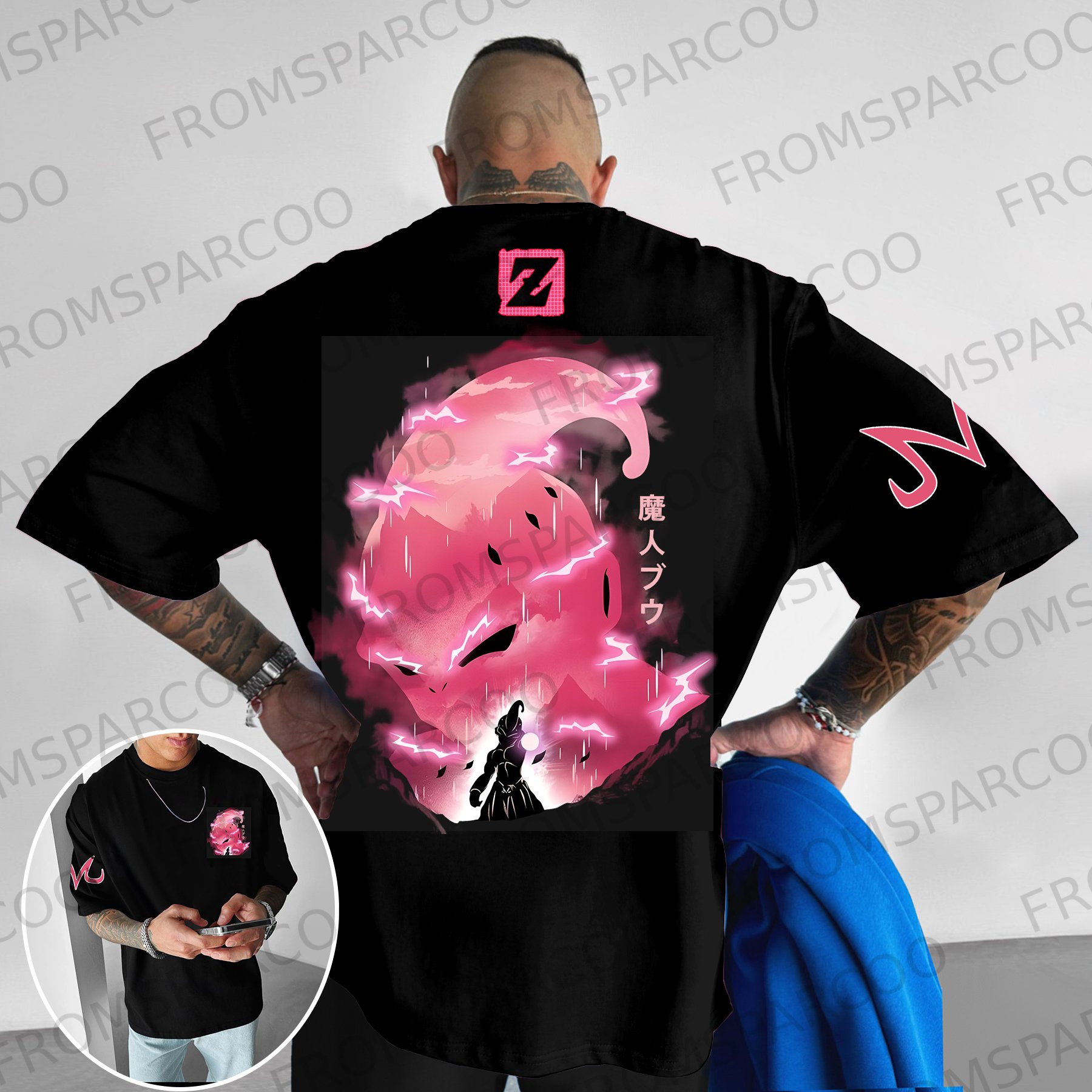 Unisex Oversized DBZ Buu Anime Print T-shirt