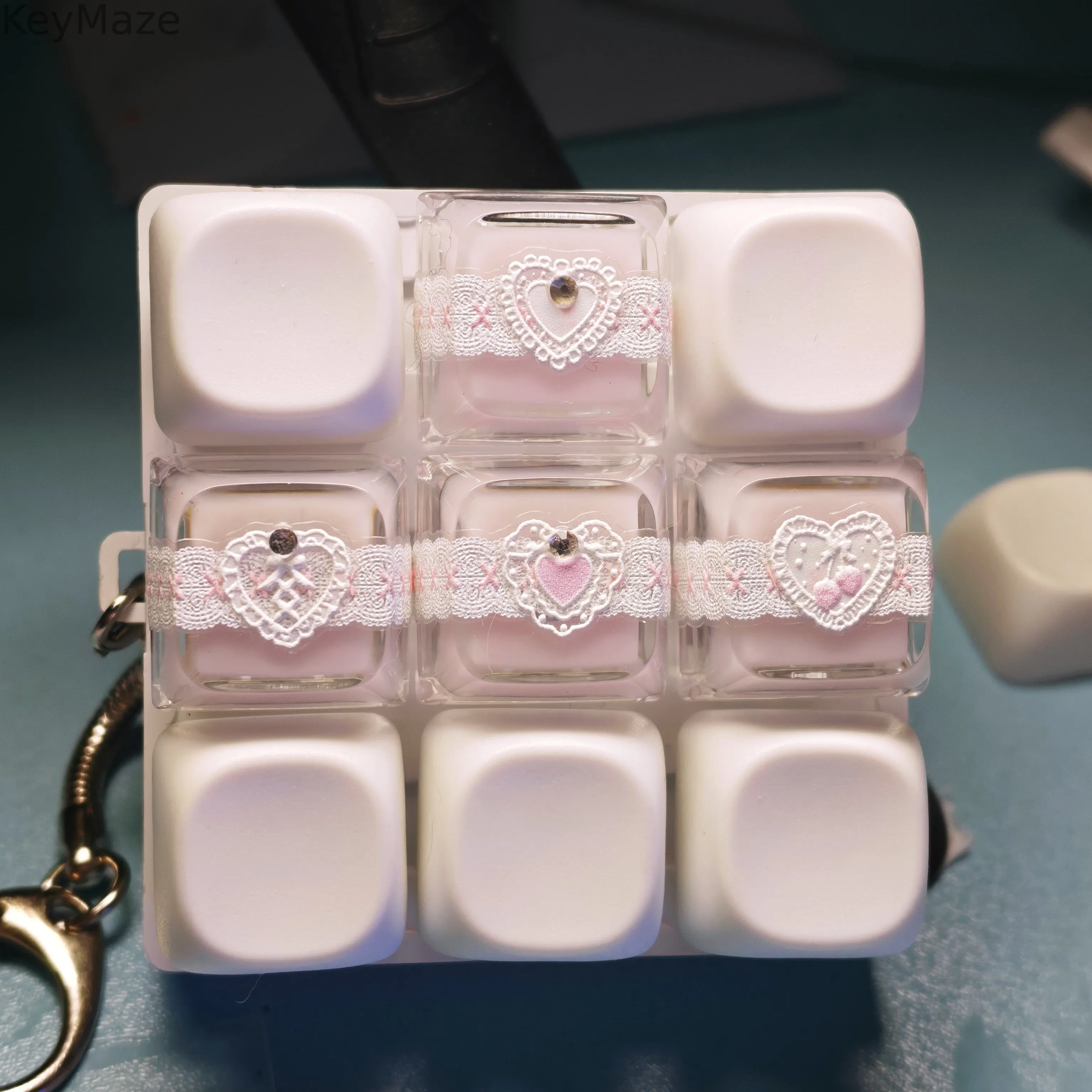 Lace Bowknot Mini Artisan Keycap Set