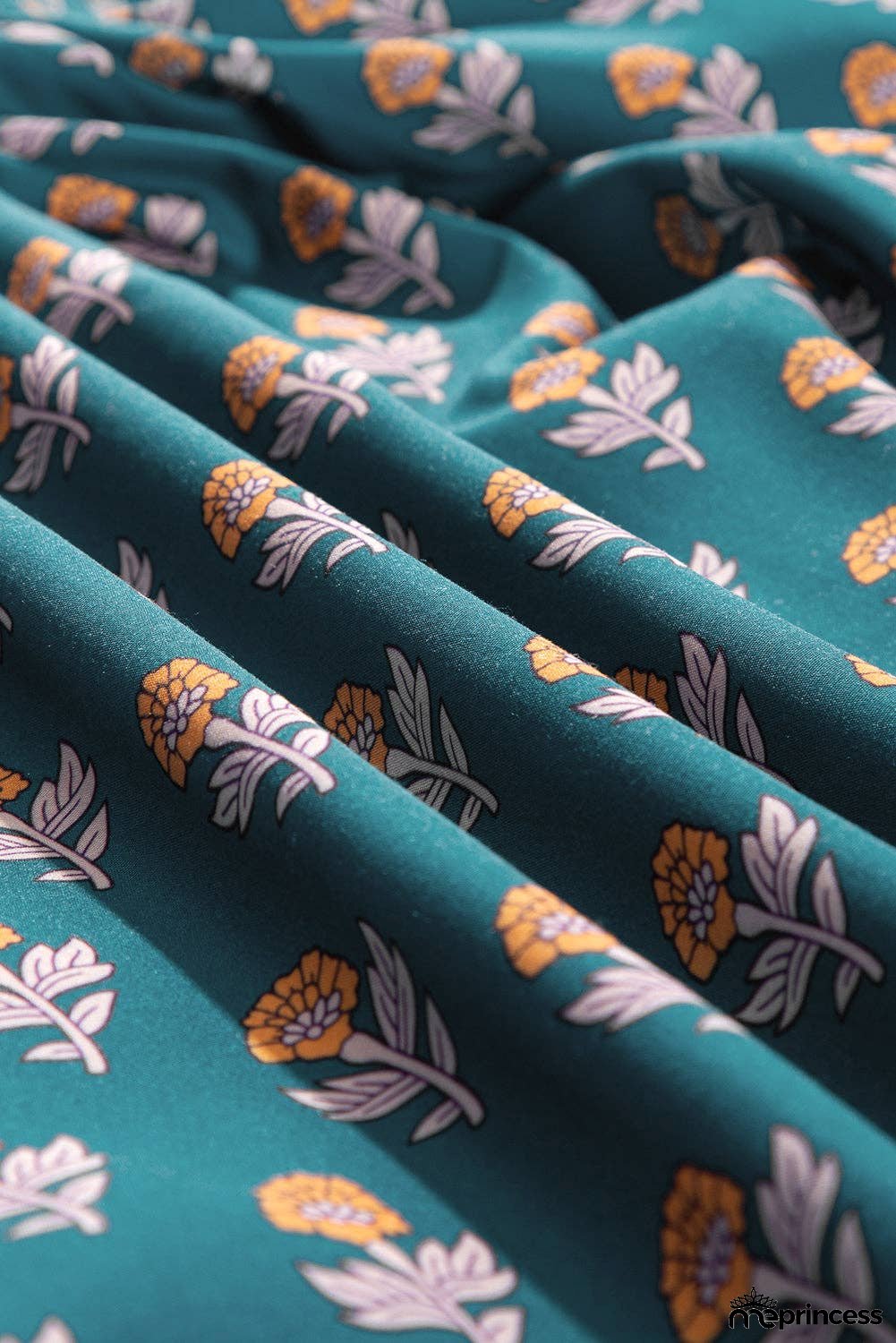 Floral Square Neck Puff Sleeve Spring Dress