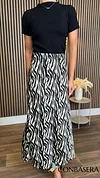 Melvina Zebra Print Midi Skirt