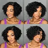 Glueless Wig Black 10 Inch Curly Wig