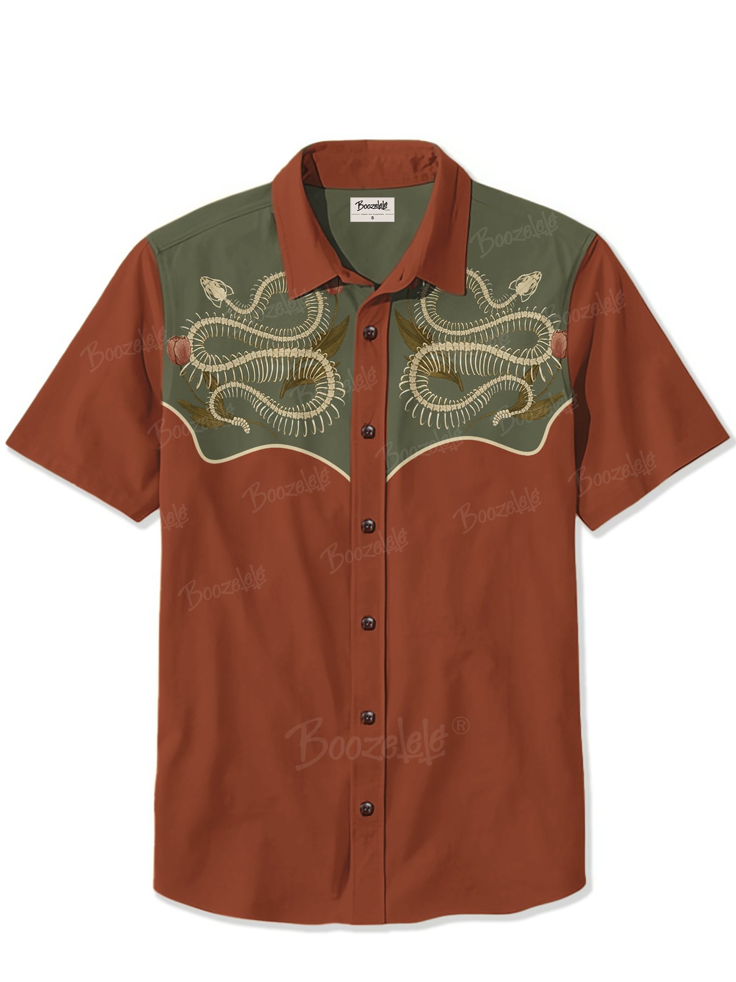 Snake bones and tulips - 100% Cotton Shirt