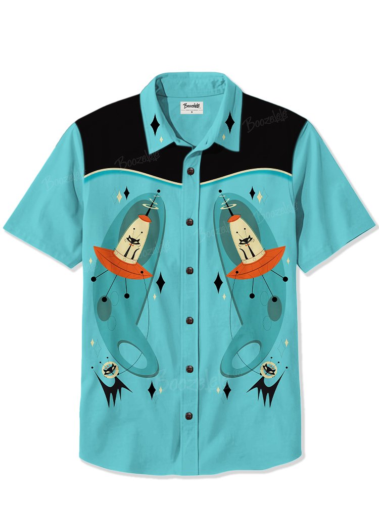 50S Atomic Space Cat - 100% Cotton Shirt