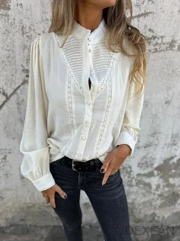 Casual Round Neck Long Sleeve Top