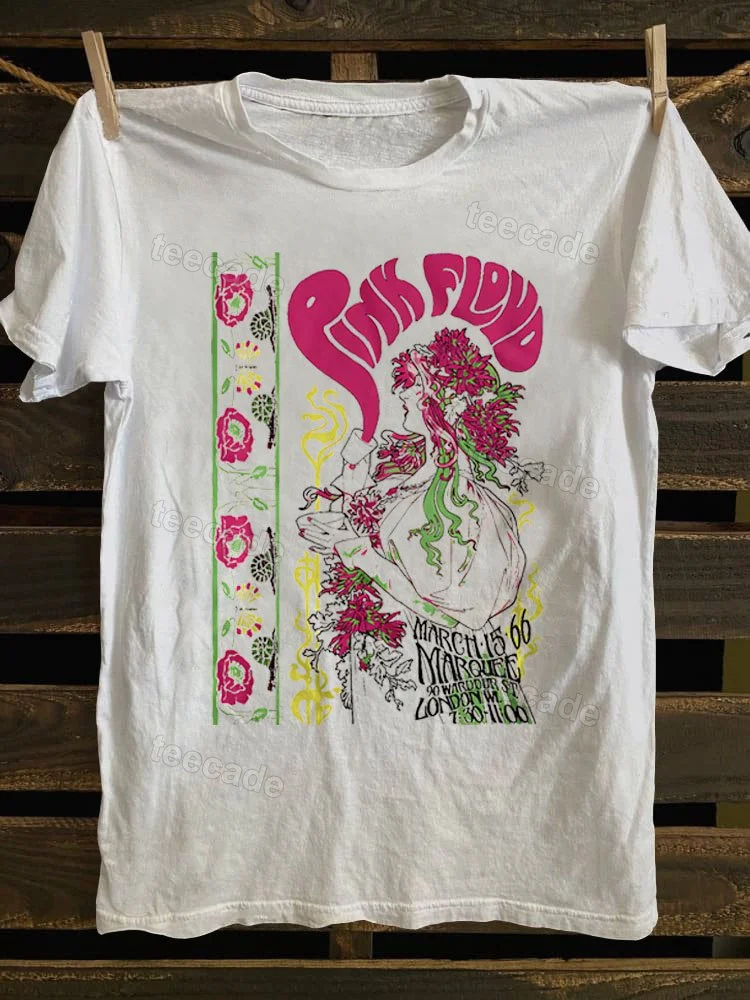 Teecade Teecade Psychedelic Tea Pink Floyd Band T-shirt