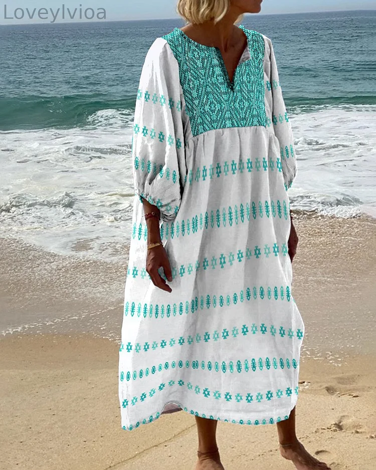 Resort Style Bohemian Loose Fit Dress