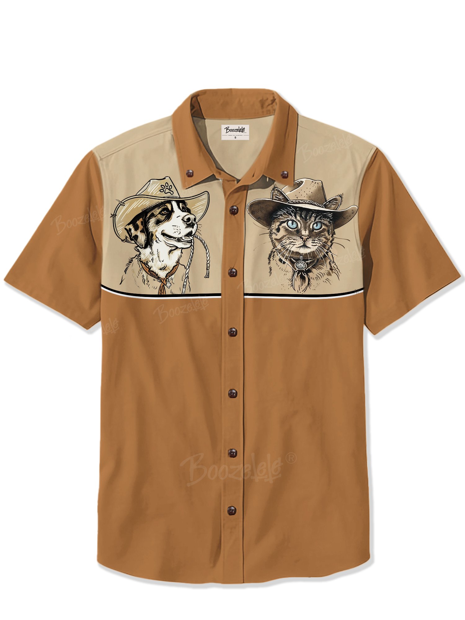 Vintage Denim Cat and Dog- 100% Cotton Shirt