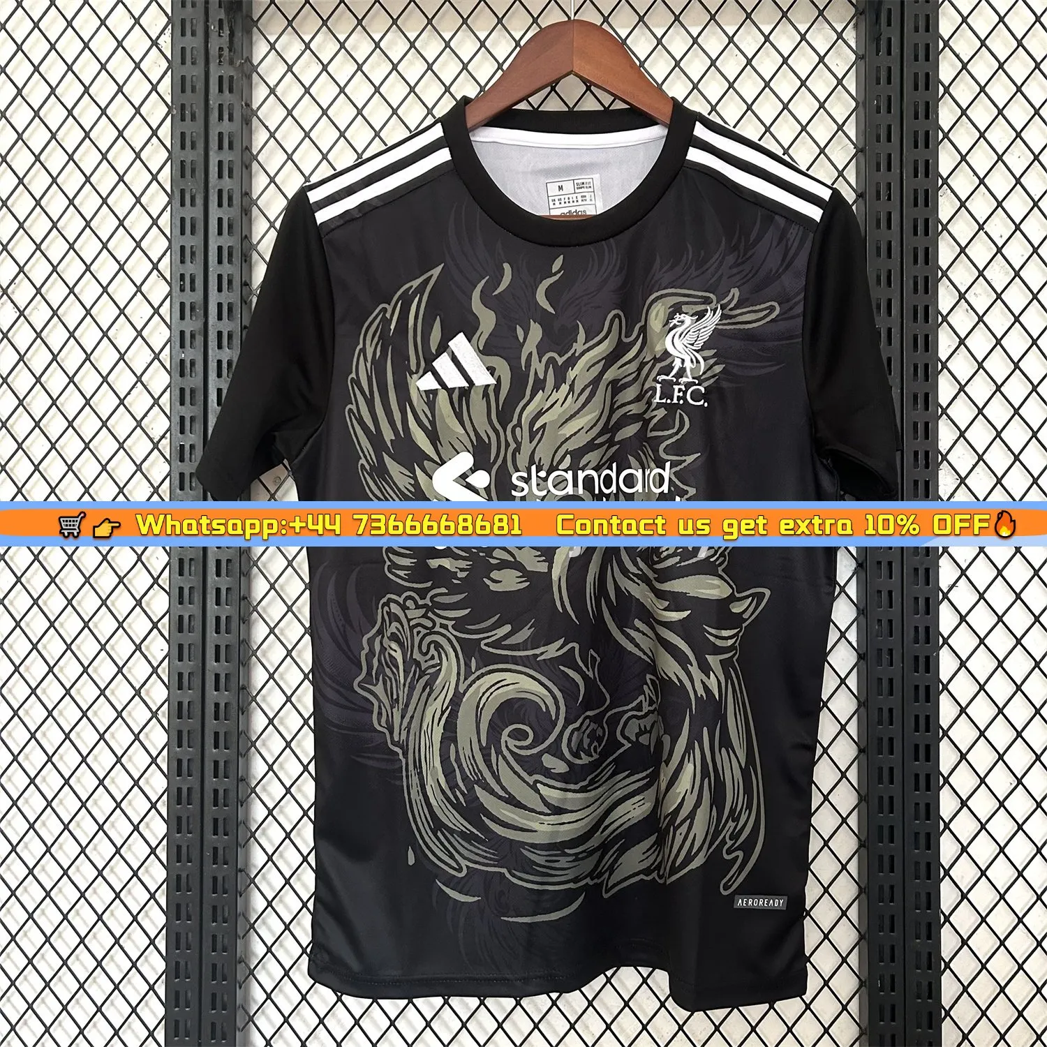 Liver.pool 25-26 Gray Green Liver.pool Bird Black Jersey - Fans Version