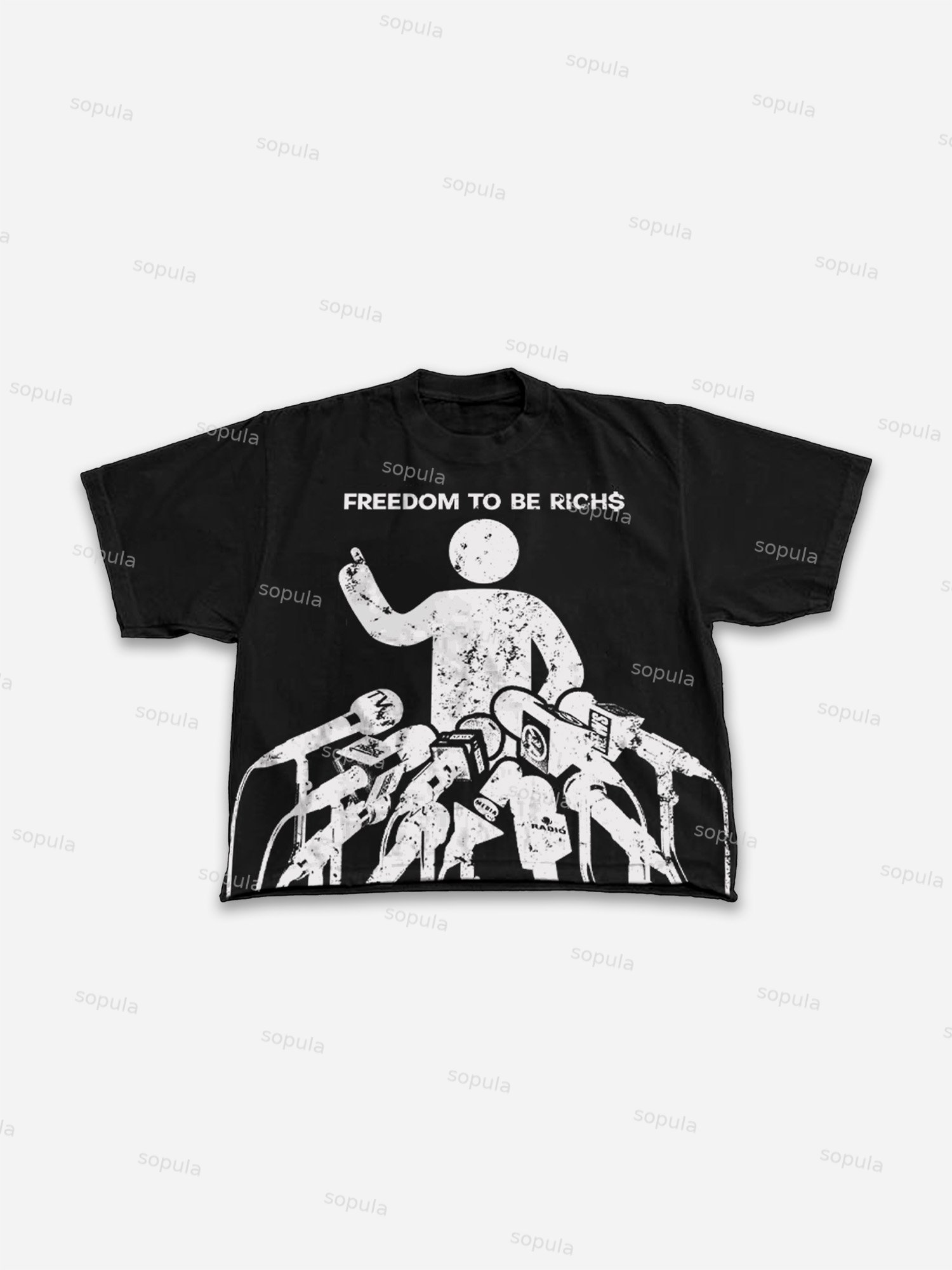Freedom To Be Richs Vintage Graphic Cropped T-shirt