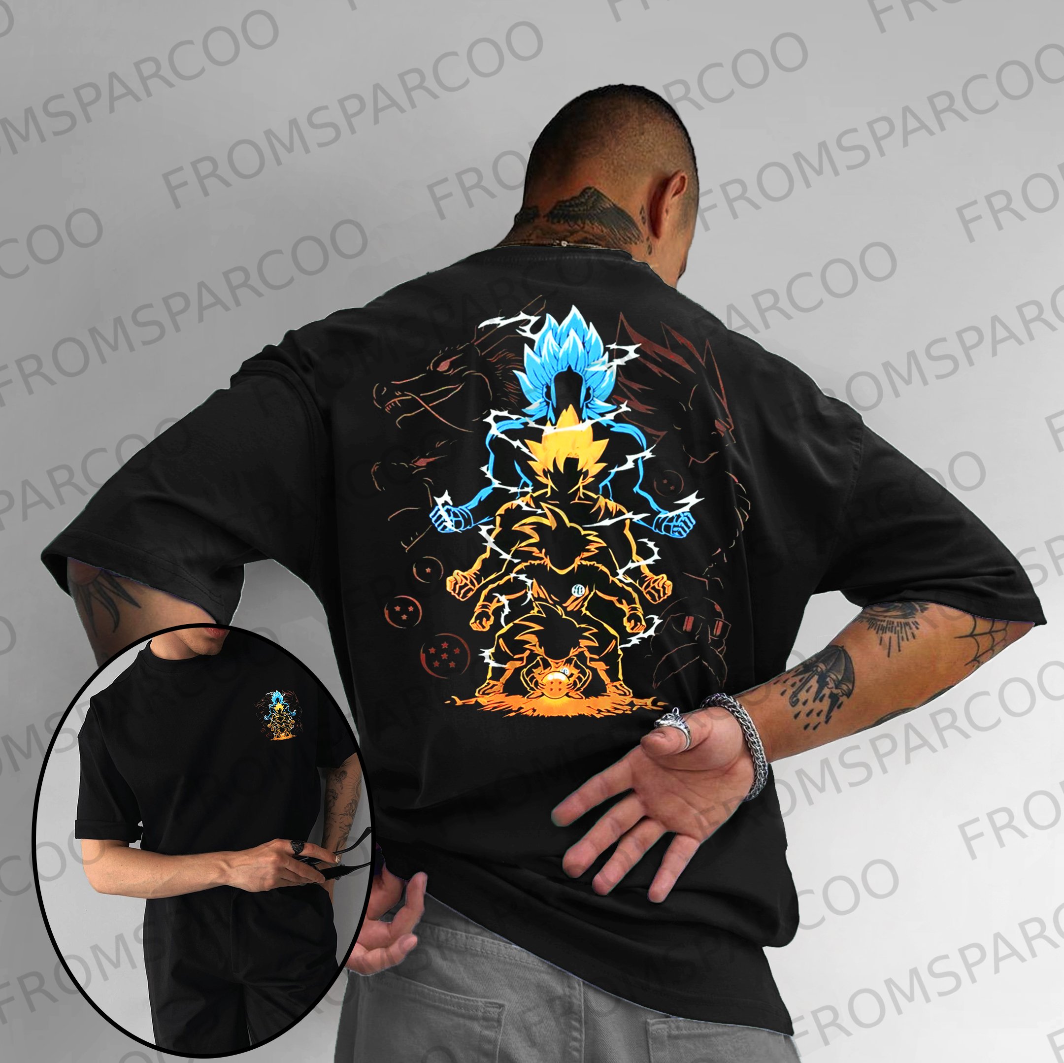 Unisex Anime Print Goku T-shirt