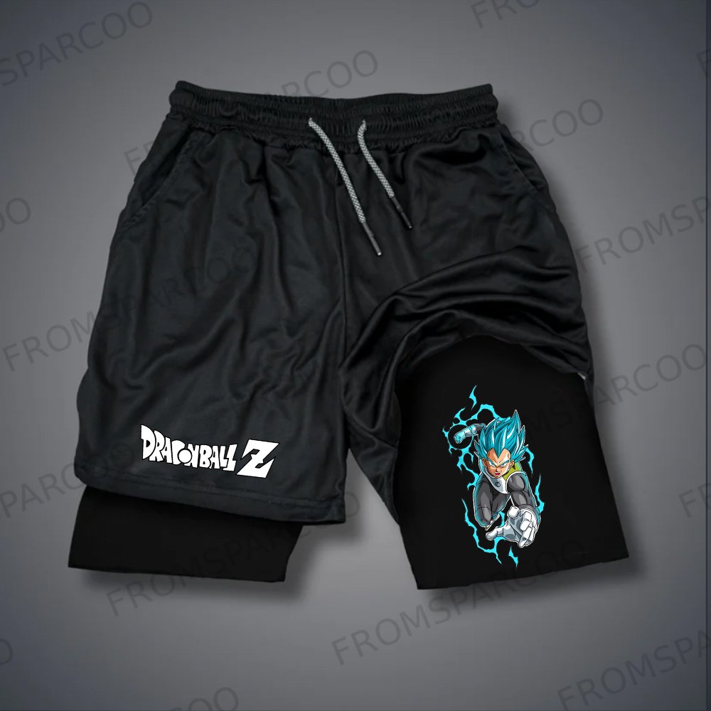 Unisex Oversized Vegeta Anime Printed Shorts