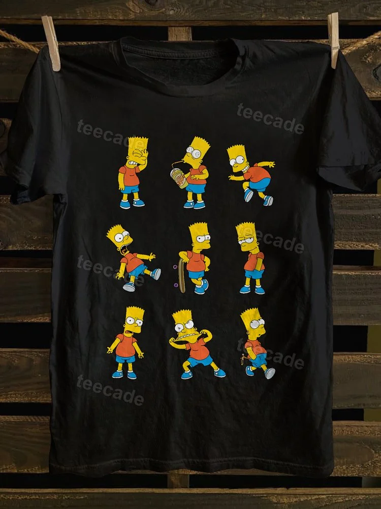 Teecade Teecade Bart Simpson Poses Simpsons Movie T-shirt