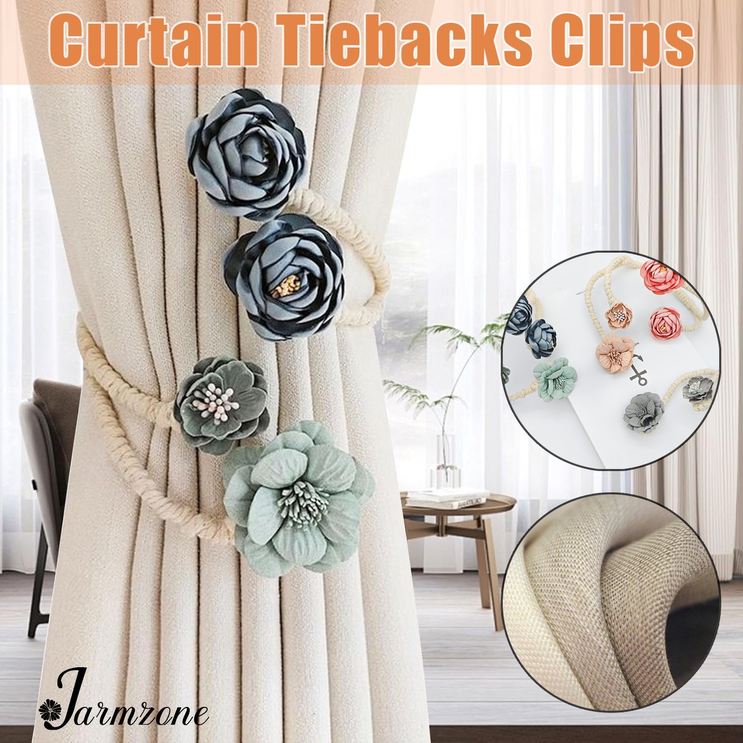 🌸Curtain Tiebacks Clips