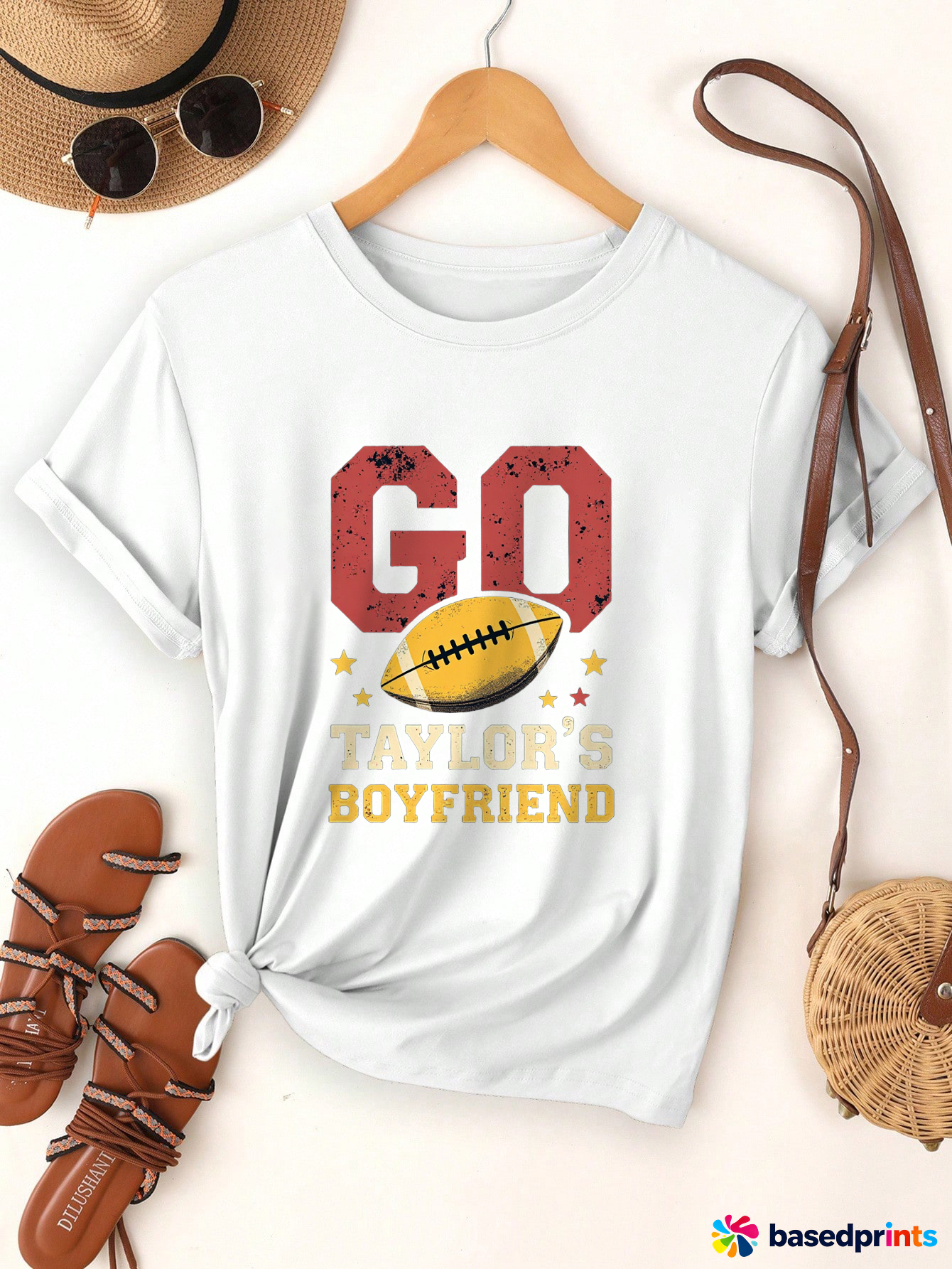 White Go Taylor's Boyfriend T-Shirt