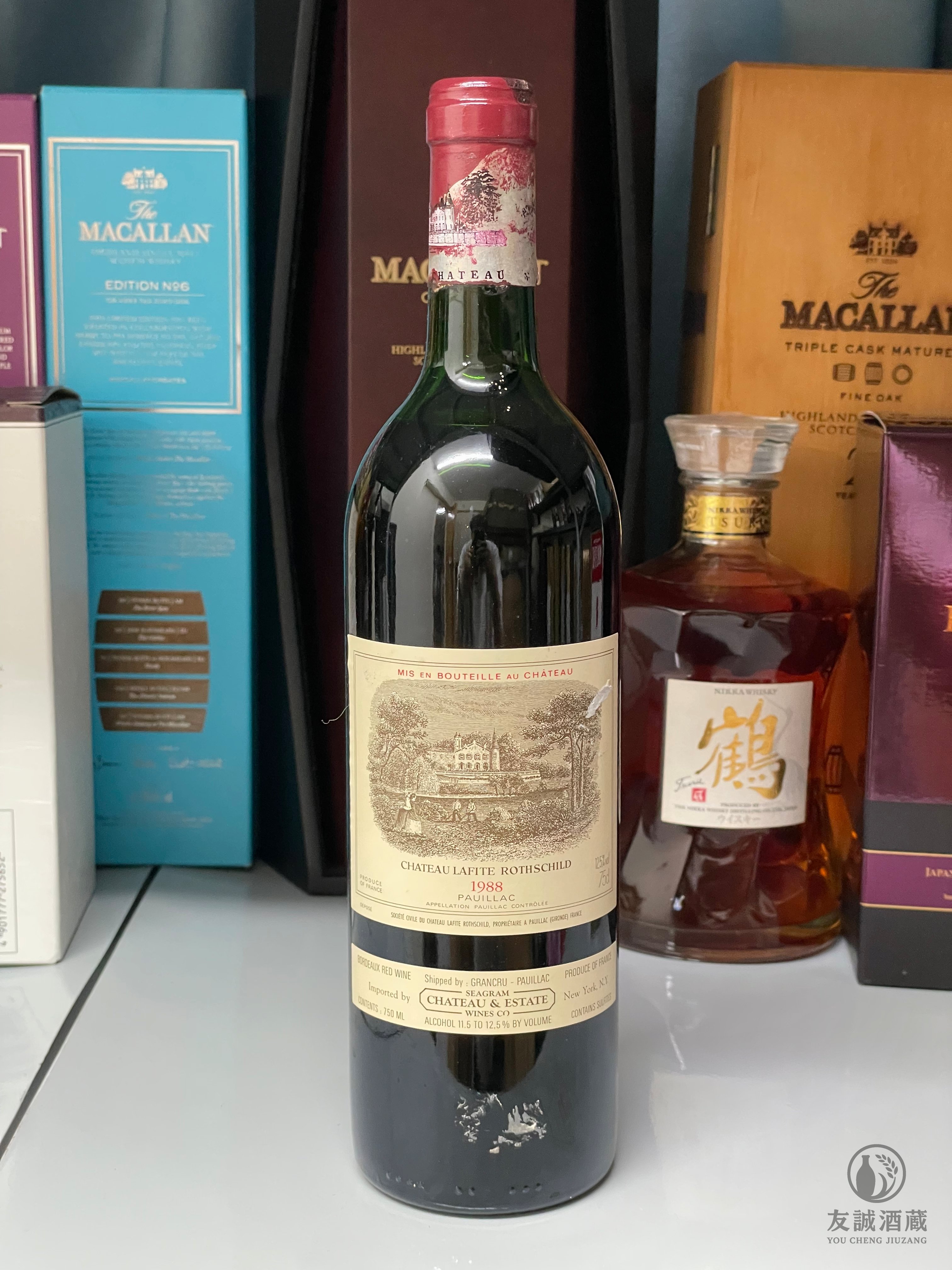 老年份特價! 1988 大拉菲 Lafite Rothschild 現貨$3800 品相如圖 友誠酒藏