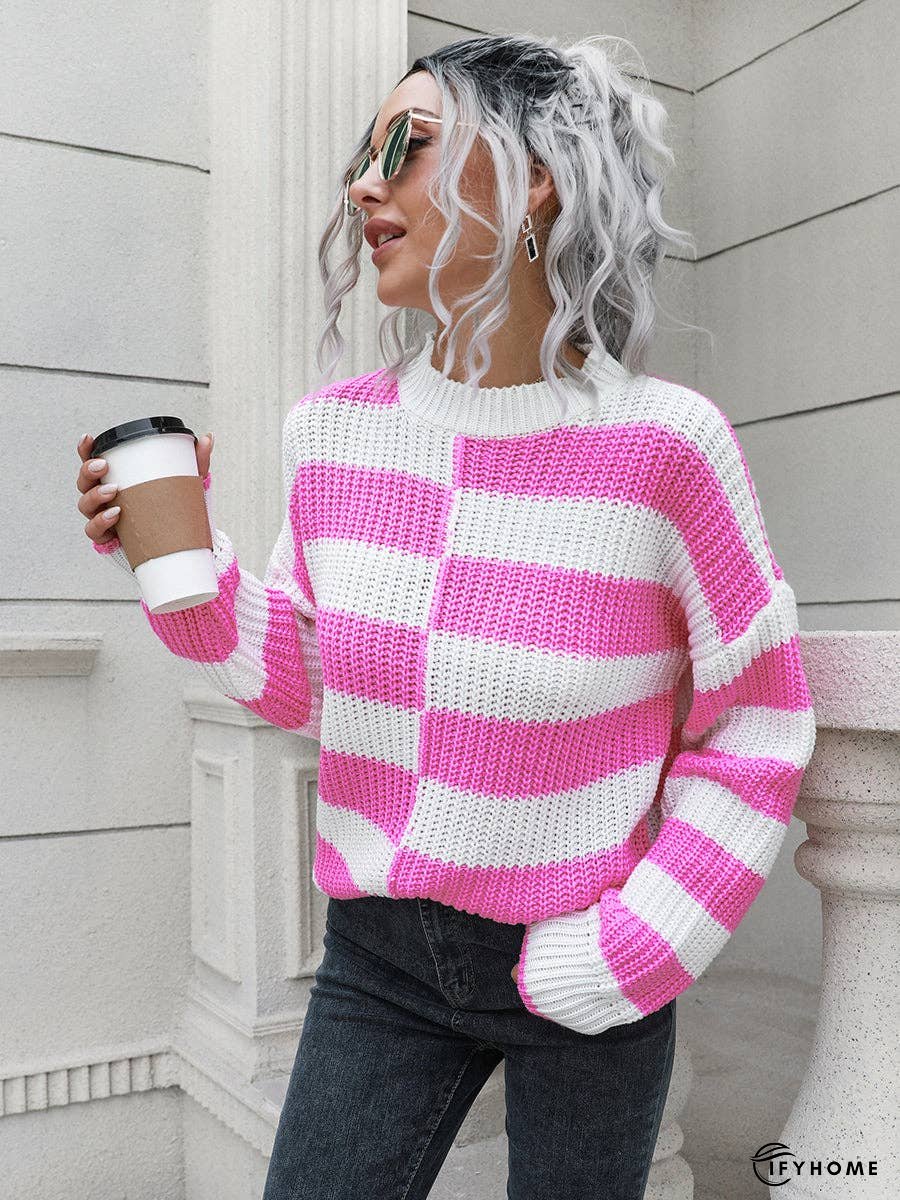 Two-Tone Dropped Shoulder Sweater | IFYHOME