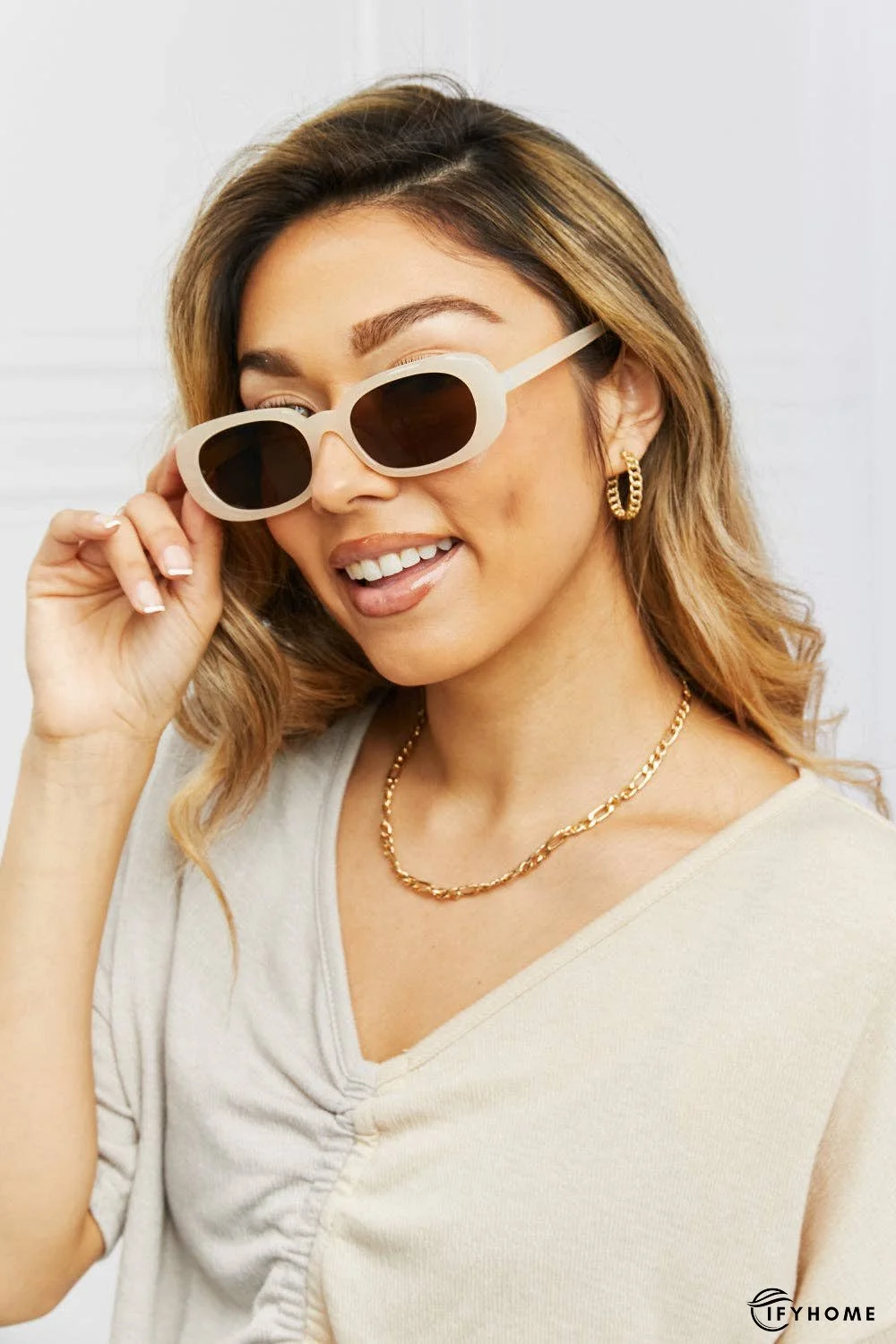 Oval Full Rim Sunglasses | IFYHOME