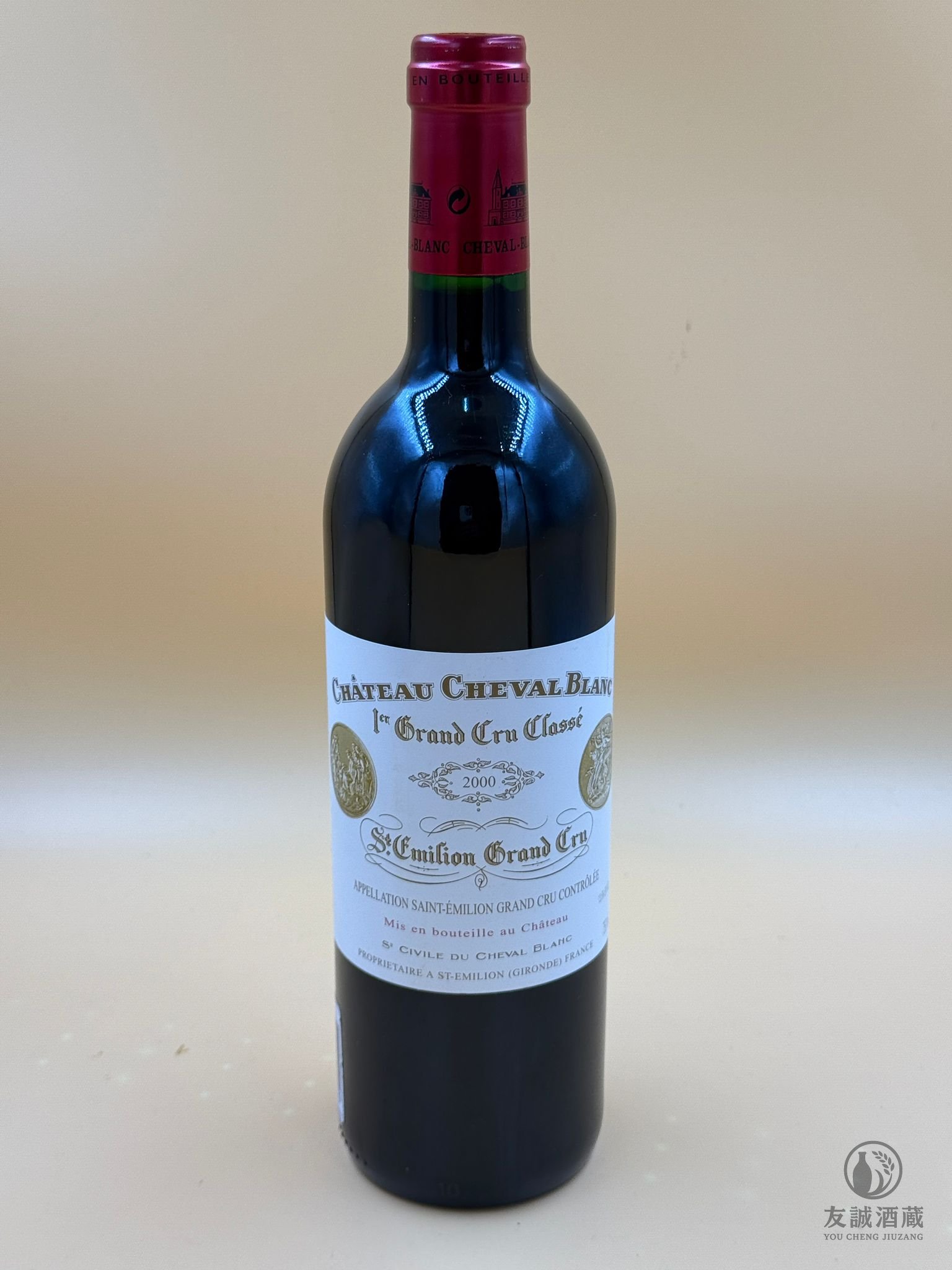 【0128】白馬 Cheval Blanc 2000｜RP100滿分千禧年｜完美全品相｜典藏價 友誠酒藏